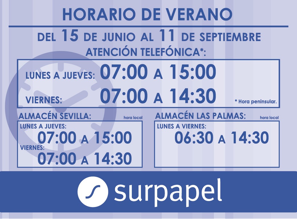 Surpapel: Horario de verano